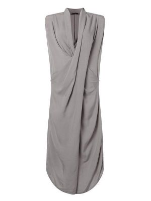 Women Sleeveless V Neck Pure Color Maxi Dress