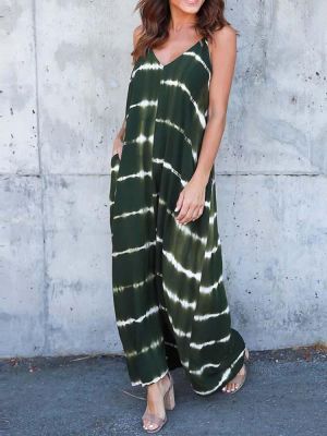 S-5XL Sexy Women Sleeveless Printed Dress