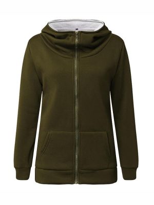 shopping מידות גדולות S-4XL Women Fleece Hoodie Outwear Thicken Coat