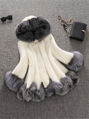 S-4XL Fashion Women Hooded Faux Fur Coats