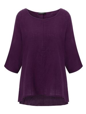M-5XL Casual Women Solid Color Shirts