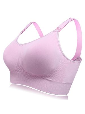 Soft Cotton Front Button Wireless Anti Sagging Nursing Bra