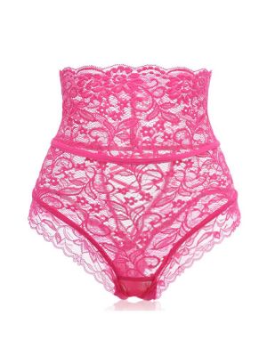 Hollow Lace High Waisted Tied Rope Panties