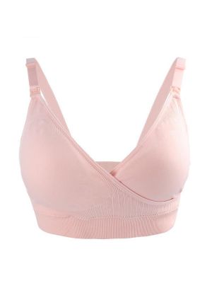 Seamless Wireless  Elastic Front Buckle Soft Nursing Bra