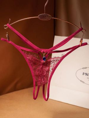 Lace Hollow Attractive Underwear Cross String Thong Panties