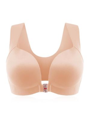 Front Closure Wireless Push Up T-shirt Bra
