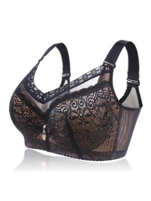 Lace Plus Size Prevent Sagging Underwire Full Coverage Minimizer Bra