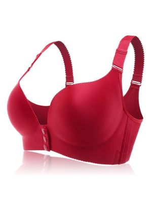 Front Button Wireless Seamless Gather Soft Adjustable Bra