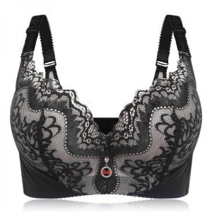 Plus Size Adjustable Back Shaping Sexy Lace Soft Underwire Bra