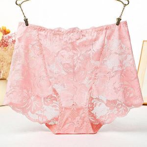 Sexy Floral Lace Lace High Waist Panties Transparent Mesh Breathable Underwear
