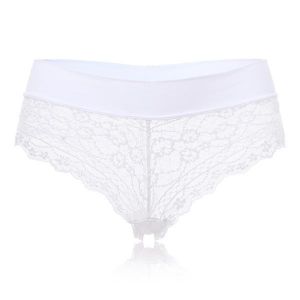 Women Crochet Lace Seamless Low Waist Thongs Underwear Briefs