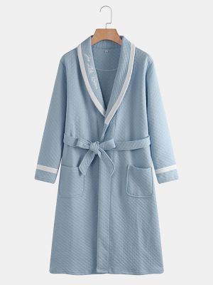Long Sleeve Cotton Embroidery Loungewear Textured Nightgown