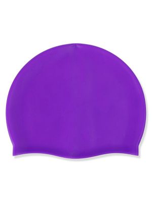 shopping בגדי ים Silica Gel Adult Soild Color Long Hair Sports Waterproof Pool Swimming Cap