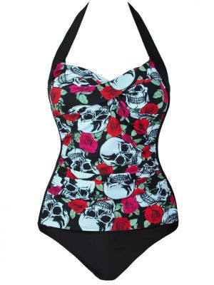 One Pieces Halter Printed Swimwear By Banggood