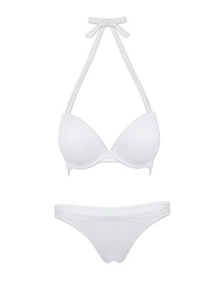 Sexy Halter Solid Color Low Rise Women Bikini Sets