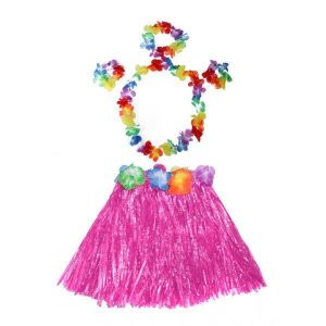 shopping לילדים ואמהות Girls Hawaiian Grass Skirt Flower Hula Lei Wristband Garland  Dress