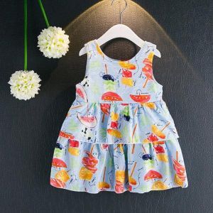 shopping לילדים ואמהות Kid Girls Cute Candy Pattern Sleeveless Layered Dress