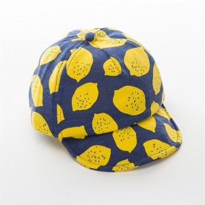 Baby Boys Girls Lemon Printed Hat Cute Cotton Summer Sunshade Caps Soft Brim Baseball Caps