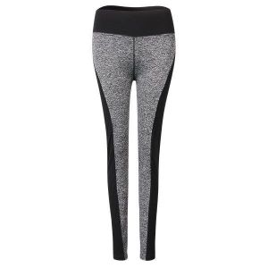 Women Plus Size AB Faces Color Block High Elastic Hips Up Work Out Yoga Leggings Pants