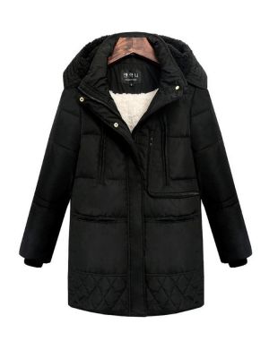 Lamb Cashmere Thick Solid Color Long Sleeve Medium Long Coats