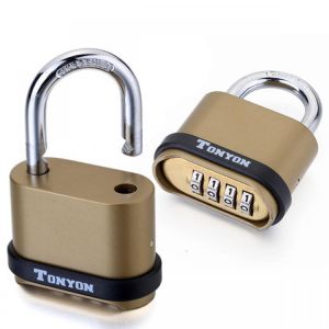 shopping אזעקה ומערכת אבטחה לאופנוע 4 Digit Password Padlock Security Door Lock Waterproof Outdoor 10000 Combinations