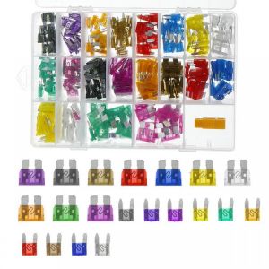220Pcs Auto Assorted Mini &amp; Standard Blade Fuses ATM ATO Fuse Set 2-35A