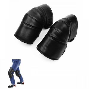 Motorcycle Protect Thick Warm Knee Pads Winter Cold windproof PU Leather Kneepads