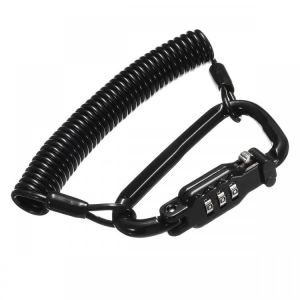 shopping אזעקה ומערכת אבטחה לאופנוע Motorcycle Scooter Security Helmet Lock Combination Coded PIN with T-Bar Rubber Cable