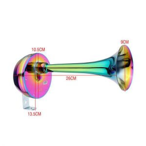 12V 126db 130hz Single Colorful Metal Electric Horn Short Long Tube