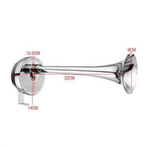 shopping אזעקה ומערכת אבטחה לאופנוע 12V 126db 130hz Single Chrome Metal Electric Horn Short Long Tube