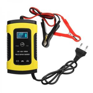 shopping מטענים ומתאמים Enusic&trade; 12V 6A Pulse Repair LCD Battery Charger For Car Motorcycle Lead Acid Battery Agm Gel Wet