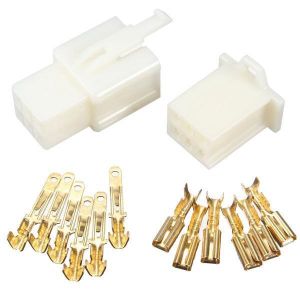 6 Way 2.8mm Connector Terminal Kit For Car Motorcycle Pin Blade Scooter ATV