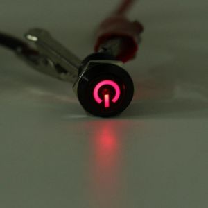 12V 4 Pin 12mm LED Metal Push Button Momentary Power Switch Waterproof