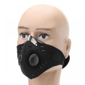 shopping מסיכה לפנים לאופנוענים Stainless Half Face Mask Respirator Masks Gas Dust Protection Filter Respirator