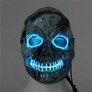 Novelties LED Skeleton Skull Mask Fancy Scary Halloween Adult Costume Accessory