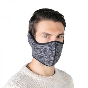 shopping מסיכה לפנים לאופנוענים Motorcycle Scooter Riding Warm Half Face Mask Windproof 360&deg; Protection Ear Guard