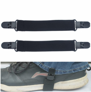 2Pcs Elastic Motorcycle Biker Trouser Ends Boot Straps Clips