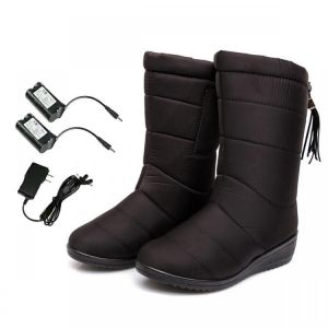 Rechargeable Women Battery Powered Heated Boots Electric Heating Snow Shoes Warmer