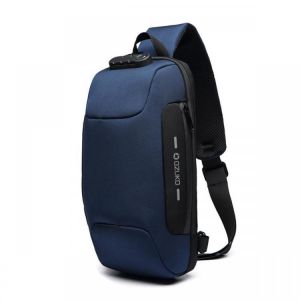 3-Digit Lock Anti-theft Shoulder Bag With USB Charing Port Waterproof Phone Travel Backpack