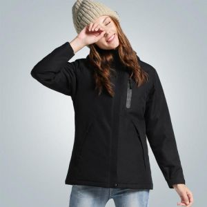 Man Woman Electronic USB Heated Jacket Intelligent Heating Hooded Work Motorcycle Skiing Riding Coat