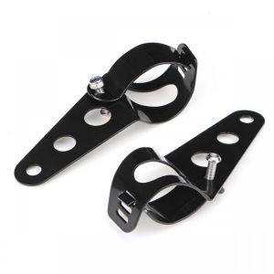 Universal Motorcycle Headlight Mounting Bracket Fork Ears Adjuster Mount Clamp Holder For Cafe Racer Chopper Bobber