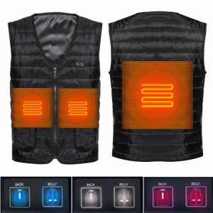 Dual Cotton Heated  Electric 3 Gear USB Vest Men Women 3S Fast Heating Jacket Clothing