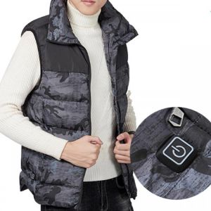Electric Vest Heated Cloth Jacket USB Warm Heating Pad Body Winter Warmer Gray