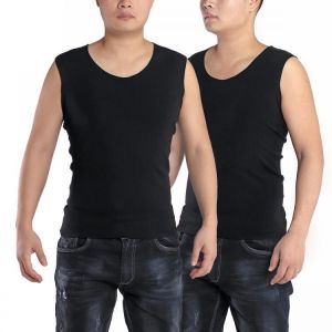 Warm Singlet Men Heat Holders Winter Black Thermal Underclothes Underwear Sleeveless Waistcoat Top