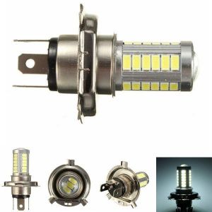 shopping אורות לאופנוע H4 5630 SMD 33 LEDs 6000K 18W Motorcycle Car Auto Fog light Front Daytime Running Light