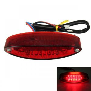 shopping אורות לאופנוע 12V Motorcycle 28 LED Rear Brake Tail License Plate Light Red Lamp Universal