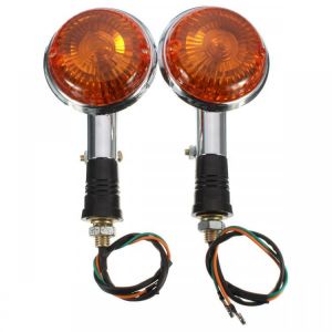 Amber Turn Indicator Signal Lights Blinker Lens For Yamaha Virago XV1100 1985-1999