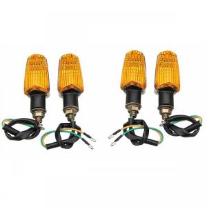 shopping אורות לאופנוע 4pcs Motorcycle Motorbike Flasher Turn Signal Lamp Indicator LED Lights Universal