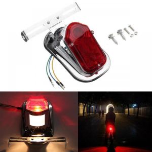 Motorcycle Rear Tail Lights Brake Stop Light Lamp License Plate Bracket For Harley Chopper Cafe Racer