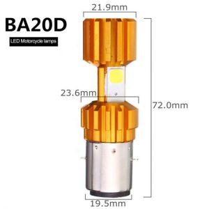 H4 BA20D LED COB Motorcycle Bike Hi/Lo DC12V-24V High Bright Headlight Fog Lamp
